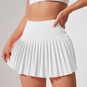 White Pleated Women's Skirt